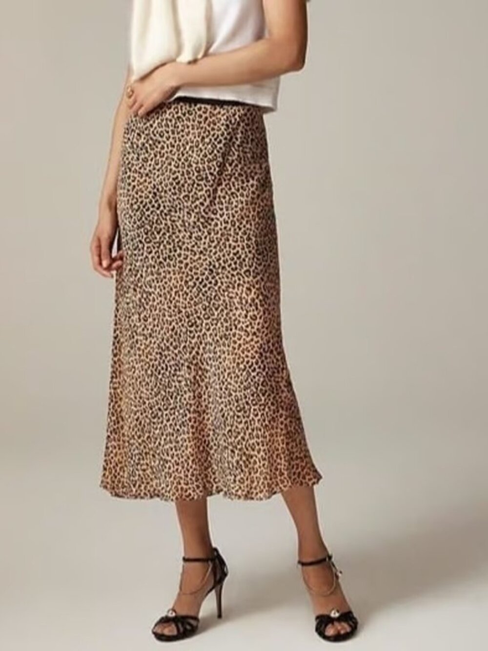 J. Crew Gwyneth Skirt in Leopard Chiffon